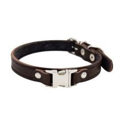 Амуниция Ошейник для собак ZOOEXPRESS Fast Line Коричневый быстросъемный 42 см