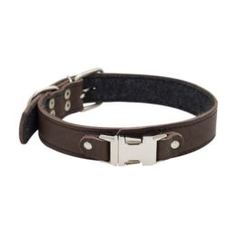 Амуниция Ошейник для собак ZOOEXPRESS Fast Line Коричневый быстросъемный 50 см
