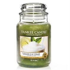 Свечи, подсвечники, аромалампы Аромасвеча в банке Ваниль и лайм 1106730E Yankee Candle