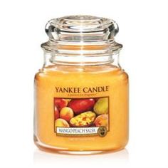 Свечи, подсвечники, аромалампы Аромасвеча в банке Соус манго персик 1114682E Yankee Candle