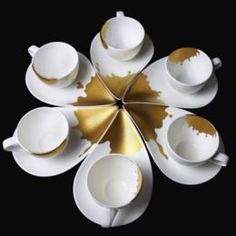 Чайные пары и сервизы Набор чайный Hankook/Prouna Сплэш 12 предметов 6 персон