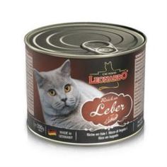 Влажный корм и консервы для кошек Корм для кошек LEONARDO с печенью 200 г