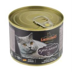 Влажный корм и консервы для кошек Корм для кошек LEONARDO с кроликом 200 г