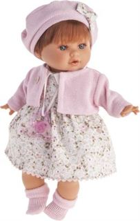 Куклы Кукла Munecas Кристина в розовом, плачет 30 см