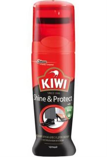 Средства по уходу за обувью Жидкий крем-блеск Kiwi Shine & Protect черный 75 мл