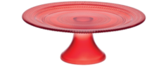 Столовая посуда Блюдо для торта Bitossi Pois Красный на ножке 25 см