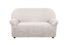 Чехлы для мебели Чехол на 2-х местный диван Микрофибра Жемчужный Еврочехол