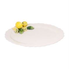Столовая посуда Блюдо овальное Annaluma lemons 45х32см вырезной край