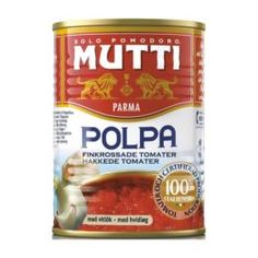 Консервация Томаты Mutti резаные кубиками в томатном соке с чесноком 400 г