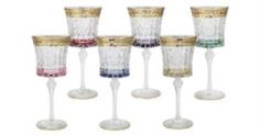 Посуда для напитков Набор 6 бокалов для вина цветная флоренция Same (SM3171/678-AL)