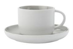 Чайные пары и сервизы Чашка с блюдцем 0.1л оттенки серая Maxwell & Williams MW475-DI0113