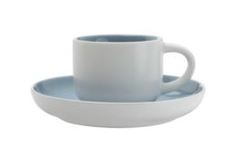Чайные пары и сервизы Чашка с блюдцем 0.1л оттенки голубая Maxwell & Williams MW475-DI0122