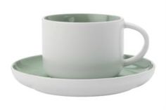 Чайные пары и сервизы Чашка с блюдцем 0.1л оттенки мятная Maxwell & Williams MW475-DI0123