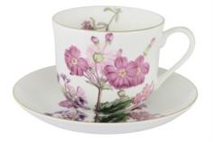 Чайные пары и сервизы Чашка с блюдцем 0.45л роз.цветы лаура Annalafarg