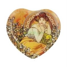 Столовая посуда Тарелка Carmani В форме сердца Топаз 25 х 23 см