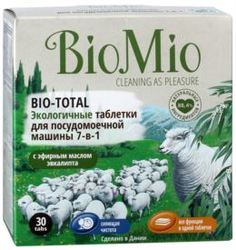 Средства для кухни Таблетки для посудомоечной машины BioMio 7-в-1 с эфирным маслом эвкалипта 30 шт