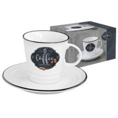 Чайные пары и сервизы Чашка с блюдцем 0.3л кухня в стиле ретро Easy life El-r1601/kibc