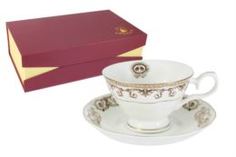 Чайные пары и сервизы Набор 6 чашек+6 блюдец версаче золотой Emerald E5-15-54/12-al