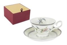 Чайные пары и сервизы Чашка с блюдцем сад цветов 0.2л Emerald E5-14-215/cs-al