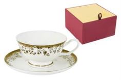 Чайные пары и сервизы Чашка с блюдцем золотой луг 0.2л Emerald E5-16-909/csm-al