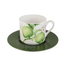 Чайные пары и сервизы Чашка с блюдцем 0.25л зеленые яблоки Imari