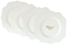 Сервизы и наборы посуды Набор тарелок Nuova R2S Белое кружево 20 см 4 шт