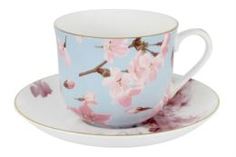 Чайные пары и сервизы Чашка с блюдцем 0.45л голубая сакура Anna lafarg stechcol