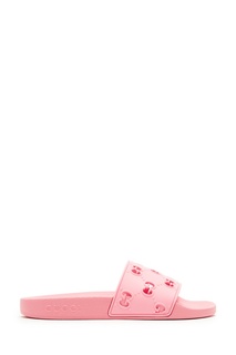 Розовые резиновые пантолеты GG Gucci