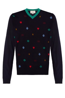 Пуловер с разноцветным узором Gucci