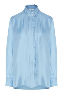 Голубая рубашка с воротником-стойкой Sandro