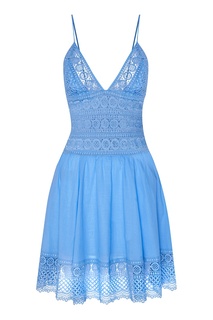 Голубое платье с кружевным лифом Didi Charo Ruiz