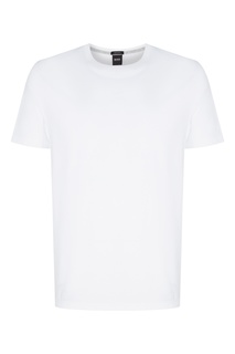 Белая хлопковая футболка Hugo Boss