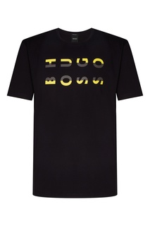 Черная футболка с логотипом Hugo Boss