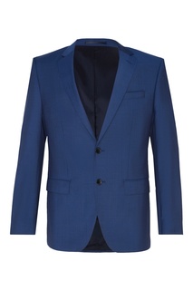 Синий шерстяной костюм Hugo Boss