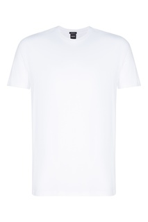 Белая хлопковая футболка Hugo Boss