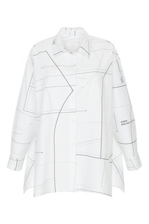 Асимметричная рубашка с принтом в виде выкройки Ruban