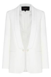 Белый жакет с длинным воротником Maje