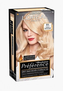 Краска для волос LOreal Paris LOreal "Preference", оттенок 01, Светло-светло-русый натуральный