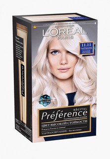 Краска для волос LOreal Paris LOreal "Preference", оттенок 11.11, Пепельный Ультраблонд