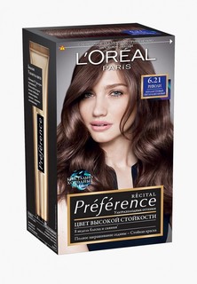 Краска для волос LOreal Paris LOreal "Preference", оттенок 6.21, Риволи