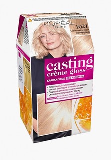 Краска для волос LOreal Paris L'Oreal "Casting Creme Gloss" без аммиака, оттенок 1021, Светло-светло-русый перламутровый