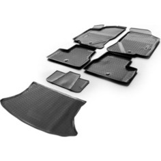 Комплект ковриков салона и багажника Rival для Datsun mi-DO хэтчбек (2015-н.в.), полиуретан, K18701002-1