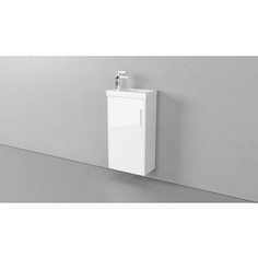 Тумба с раковиной Velvex Klaufs 40 белый (tpKLA.40.1D-616.216, rkCOM.40-81)