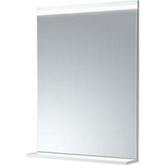 Зеркало Акватон Рене 60 белый/грецкий орех, с подсветкой, полочка (1A222302NR010)
