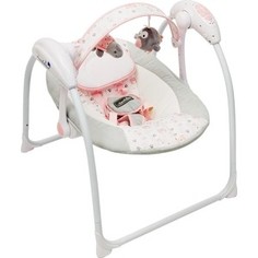 Электронные качели AmaroBaby Swinging Baby GRAY-PINK (серо-розовый)