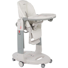 Стульчик для кормления Peg-Perego TATAMIA FOLLOW ME LATTE, (белый/эко-кожа)