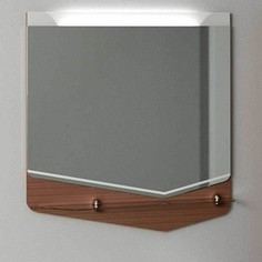 Зеркало Velvex Crystal 70 с подсветкой, полочка, темный лен (zkCUB.70-27)