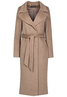 Полушерстяное пальто с поясом La Reine Blanche
