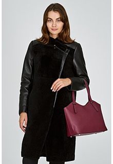 Комбинированная шуба из овчины Virtuale Fur Collection