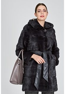 Норковая шуба с капюшоном Flaumfeder